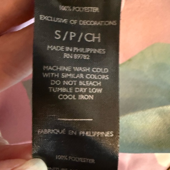 Natori Daido Short Sleeve Caftan Pink Floral Chemise - Picture 3 of 4